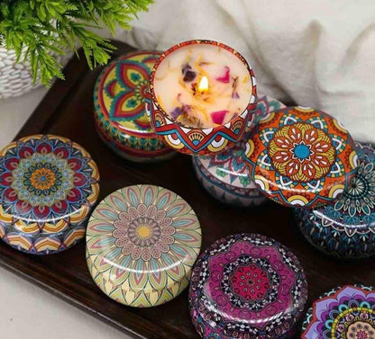 4.5cm Scented Tin Candle (Pack of 1) (Multicolor)